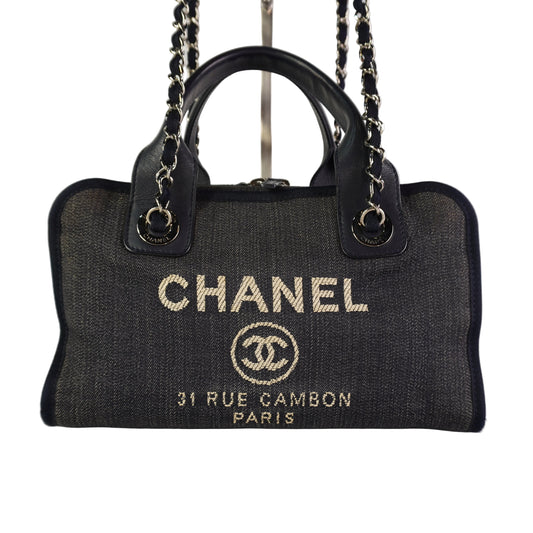 Chanel Deauville Bowling Bag Denim