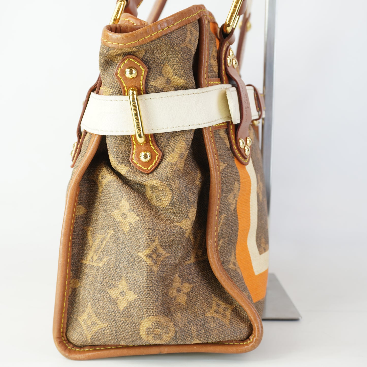 Louis Vuitton	Limited Edition Monogram Tisse Rayures PM Tote Bag GHW Medium