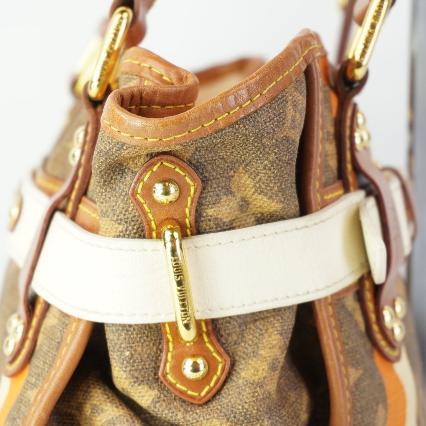 Louis Vuitton	Limited Edition Monogram Tisse Rayures PM Tote Bag GHW Medium