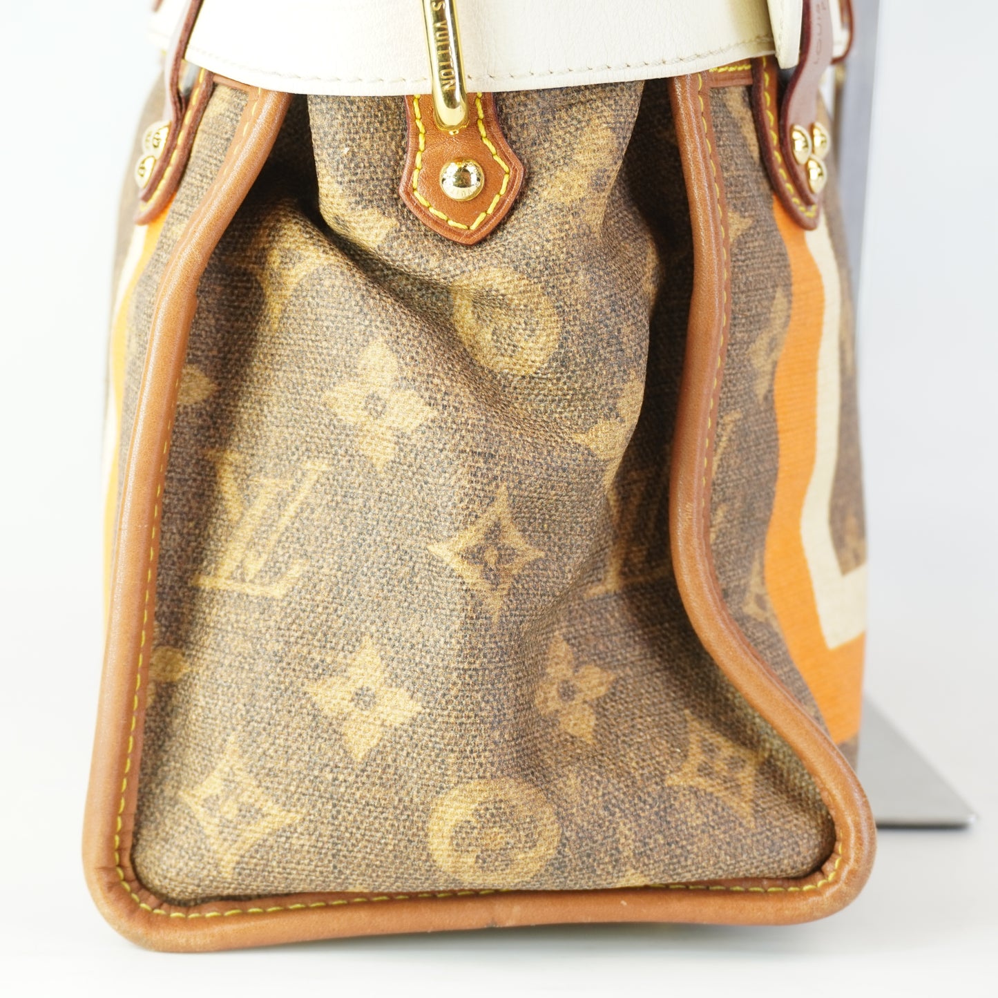 Louis Vuitton	Limited Edition Monogram Tisse Rayures PM Tote Bag GHW Medium