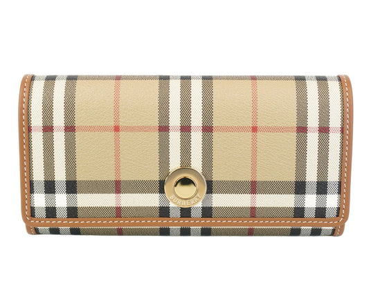 Burberry	Halton Check Continental Wallet