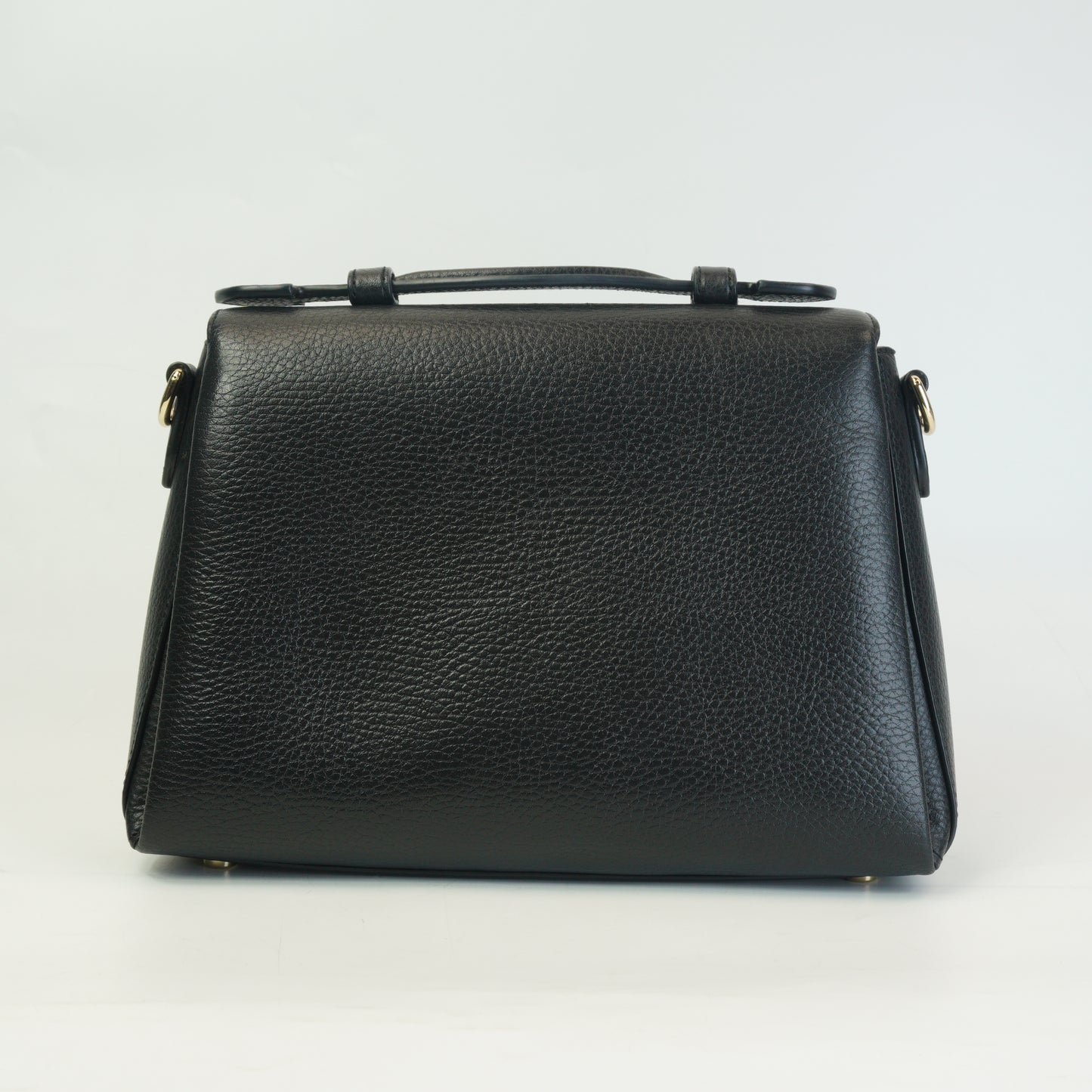 Gucci Interlocking G Top Handle Shoulder Bag Medium Black GHW