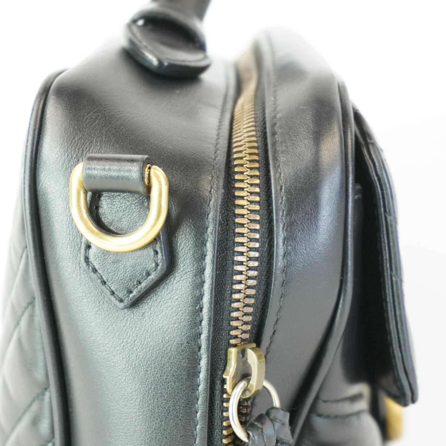 Gucci GG Marmont Matlasse Leather Top Handle GHW Small