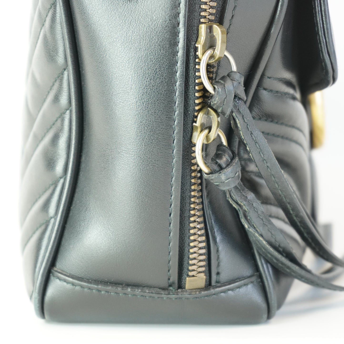 Gucci GG Marmont Matlasse Leather Top Handle GHW Small