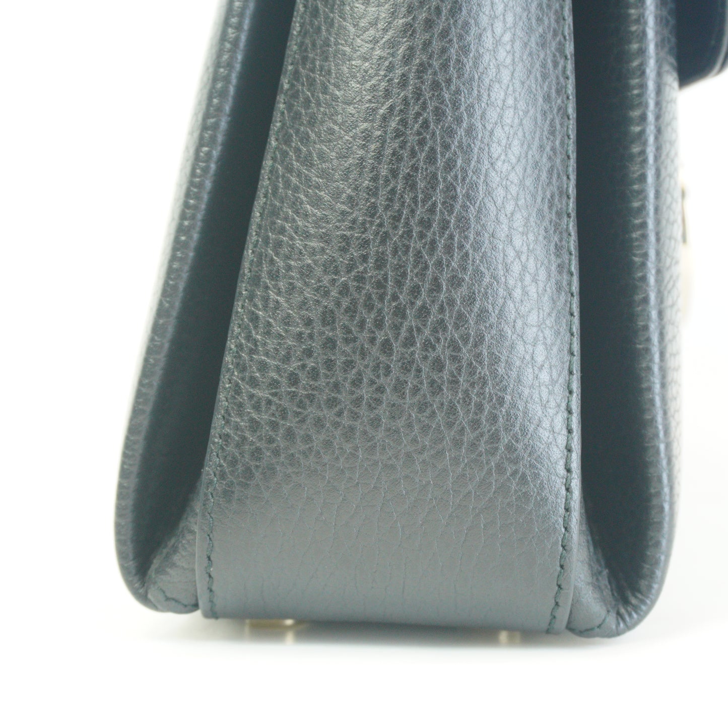 Gucci Interlocking G Top Handle Shoulder Bag Medium Black GHW