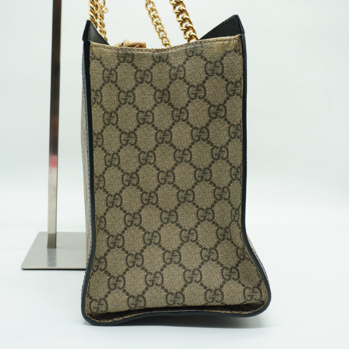 Gucci	Padlock Medium Black Trims Tote GHW