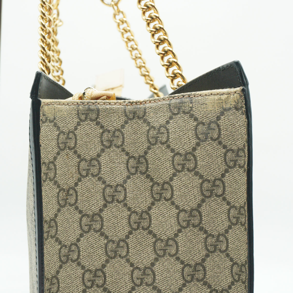 Gucci	Padlock Medium Black Trims Tote GHW