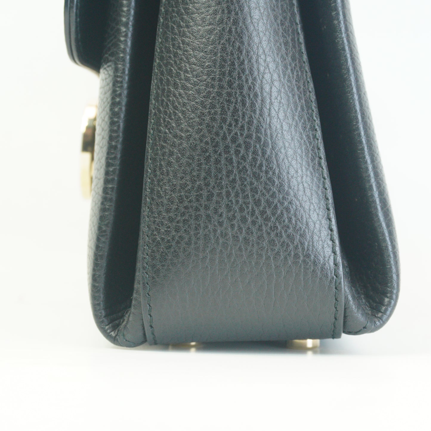 Gucci Interlocking G Top Handle Shoulder Bag Medium Black GHW
