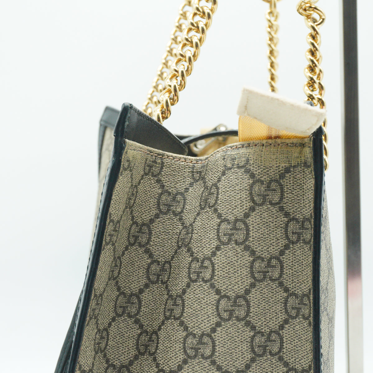 Gucci	Padlock Medium Black Trims Tote GHW