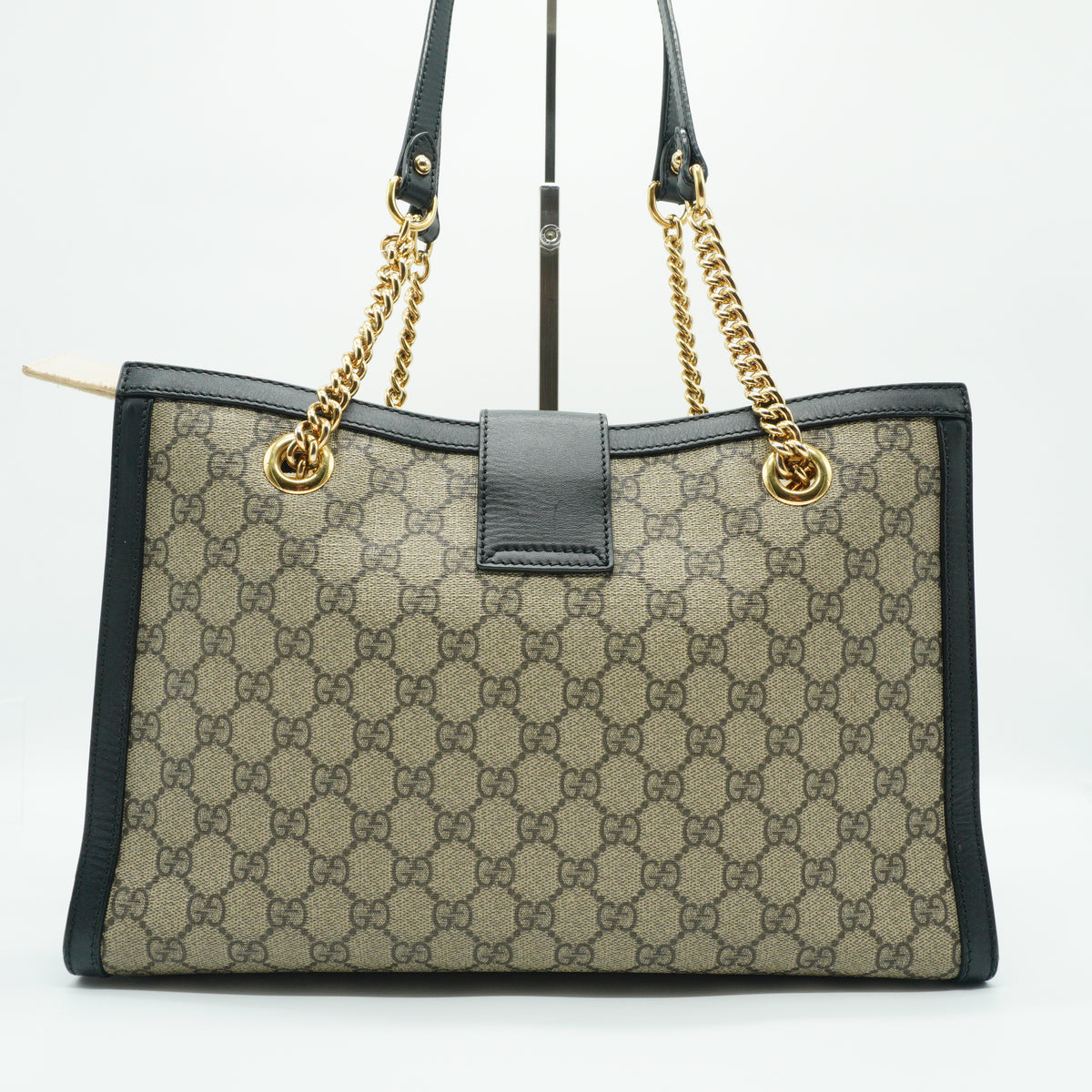 Gucci	Padlock Medium Black Trims Tote GHW