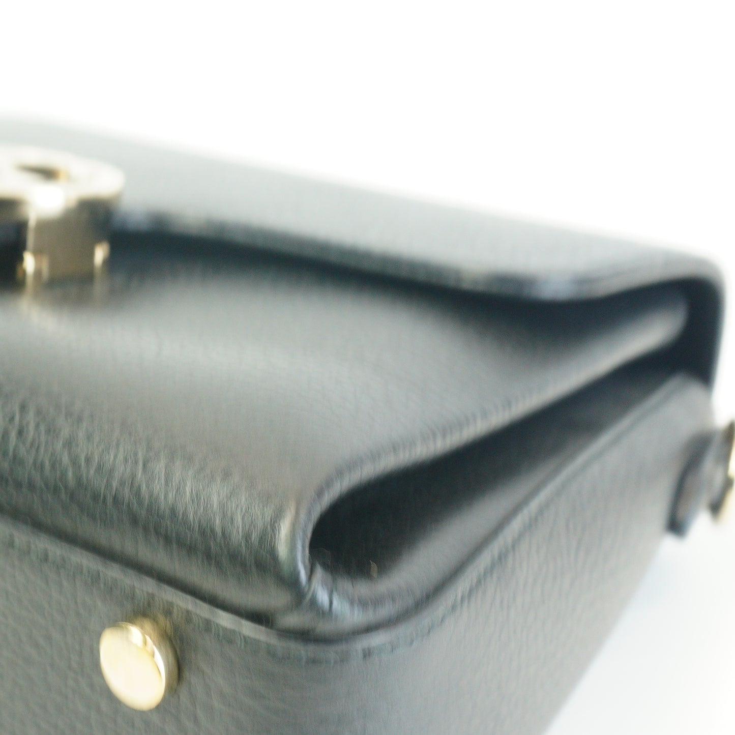 Gucci Interlocking G Top Handle Shoulder Bag Medium Black GHW