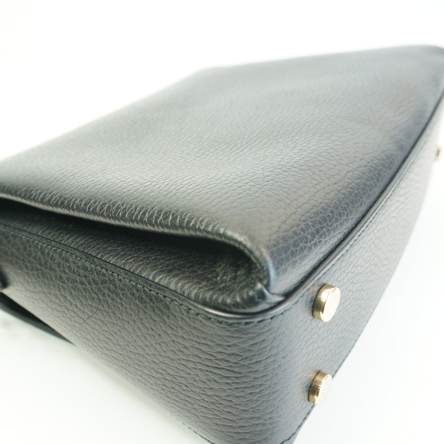 Gucci Interlocking G Top Handle Shoulder Bag Medium Black GHW