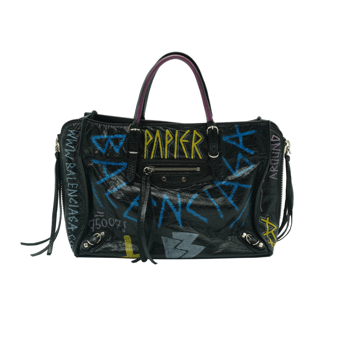 Balenciaga Papier A6 Graffiti Black SHW