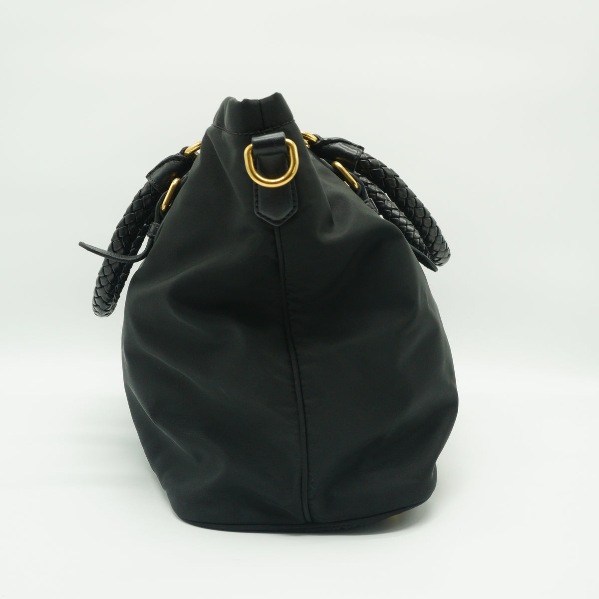 Prada Tessuto Nylon Two Way Convertible Tote Bag GHW