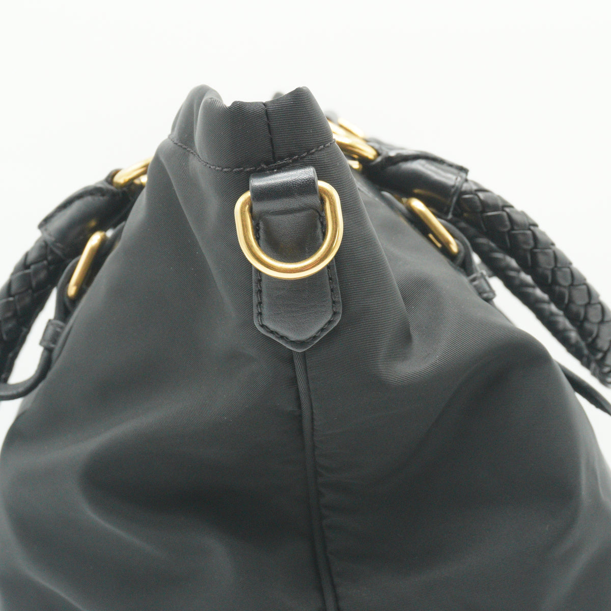 Prada Tessuto Nylon Two Way Convertible Tote Bag GHW