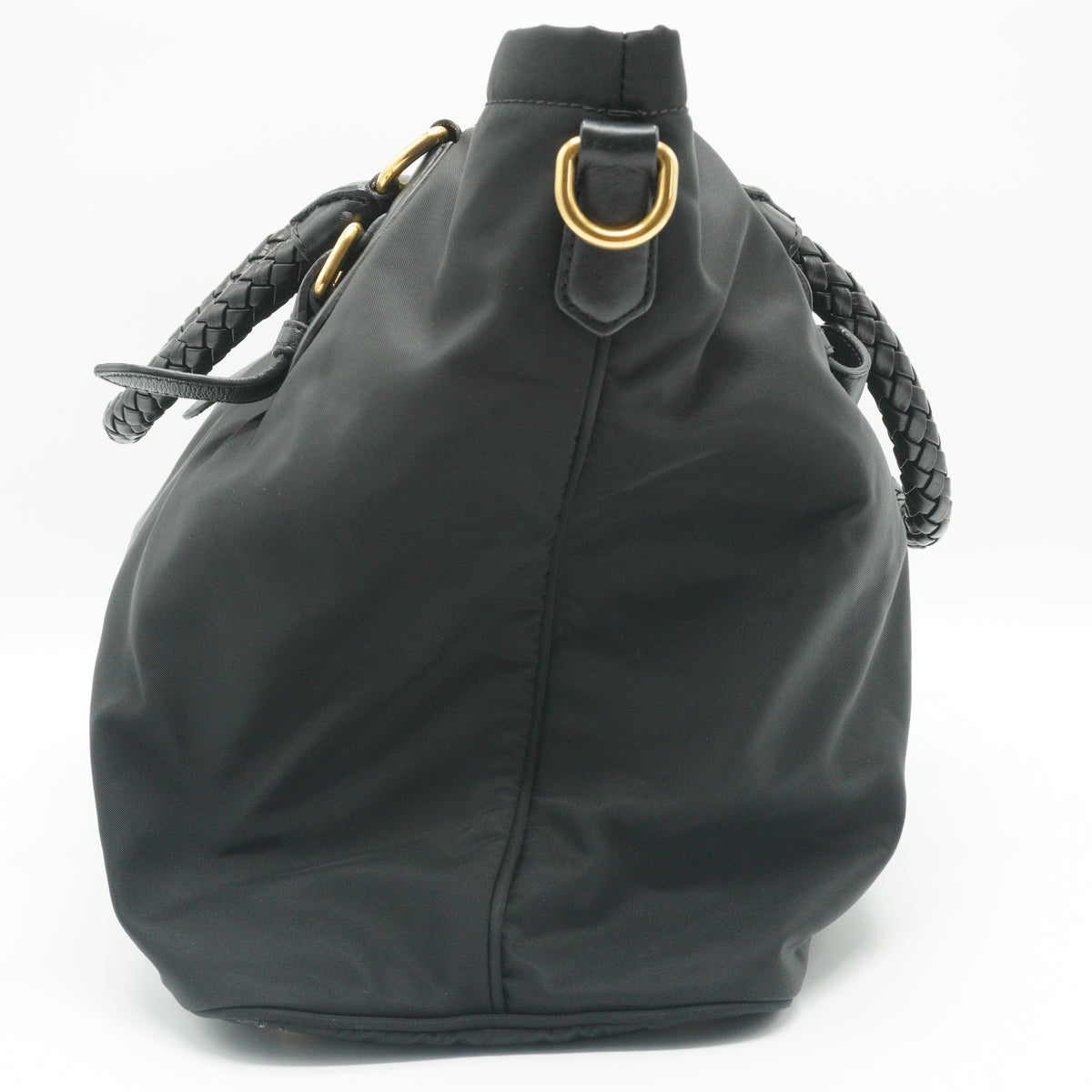 Prada Tessuto Nylon Two Way Convertible Tote Bag GHW