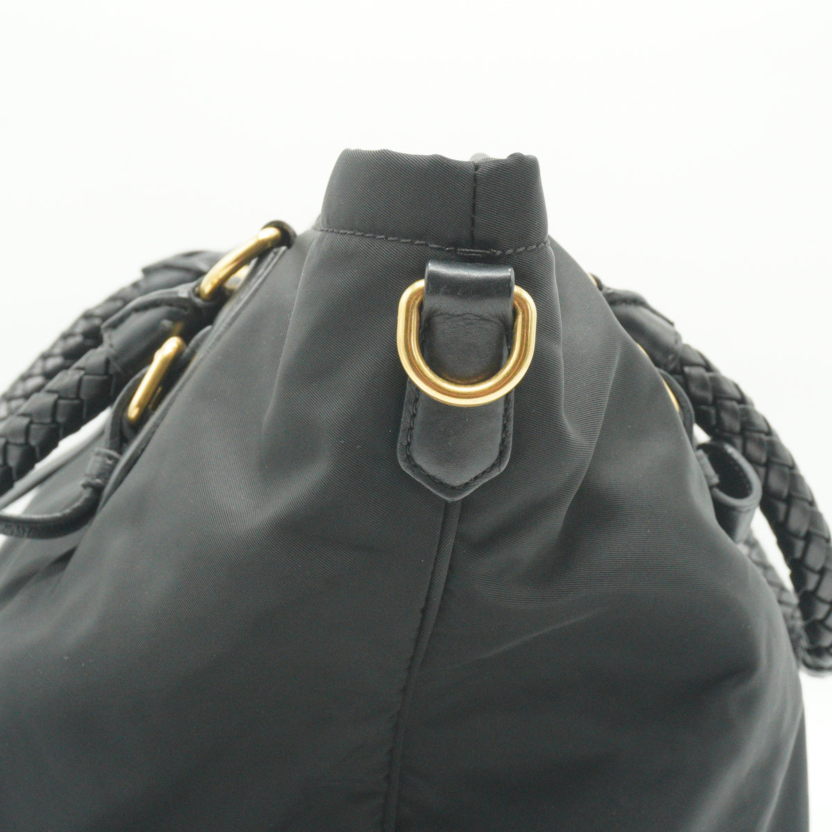 Prada Tessuto Nylon Two Way Convertible Tote Bag GHW