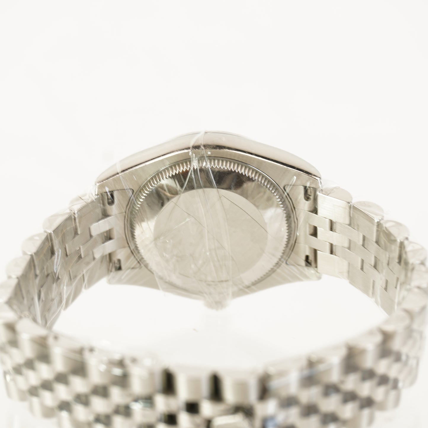 BLACK DIAL ROMAN STEEL CONTINUOUS BRACELET. S/N: G401432 #178274, CARD CERTIFICATE BOX