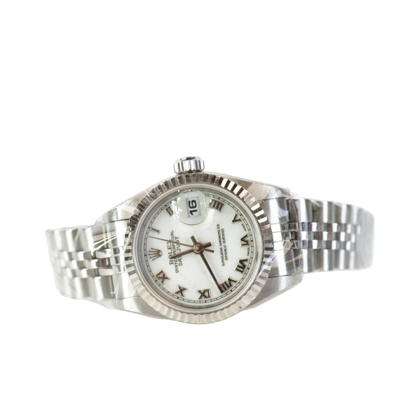 DATEJUST 26MM WHITE ROMAN ALL STEEL JUBILEE BRACELET S/N: T829624 #69174 CERTIFICATE, TAG, BOX