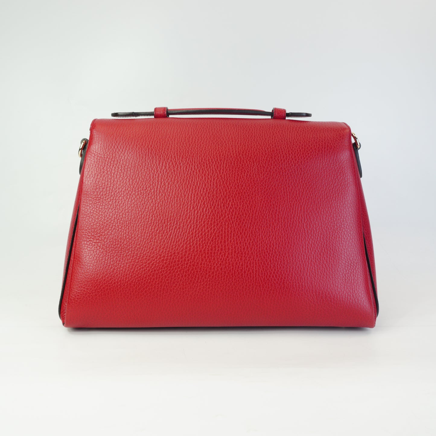 Gucci Interlocking G Top Handle Shoulder Bag Large Red GHW