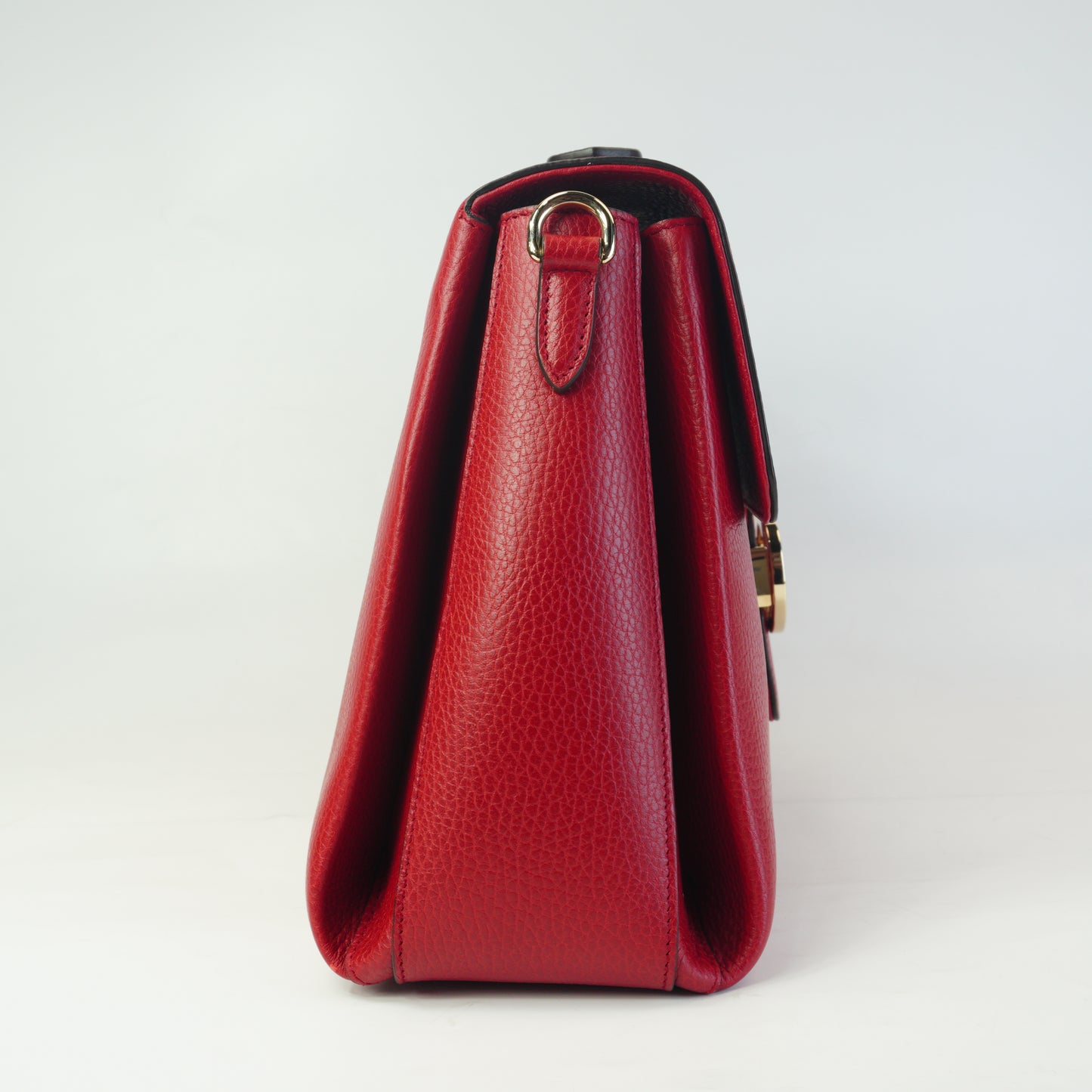 Gucci Interlocking G Top Handle Shoulder Bag Large Red GHW