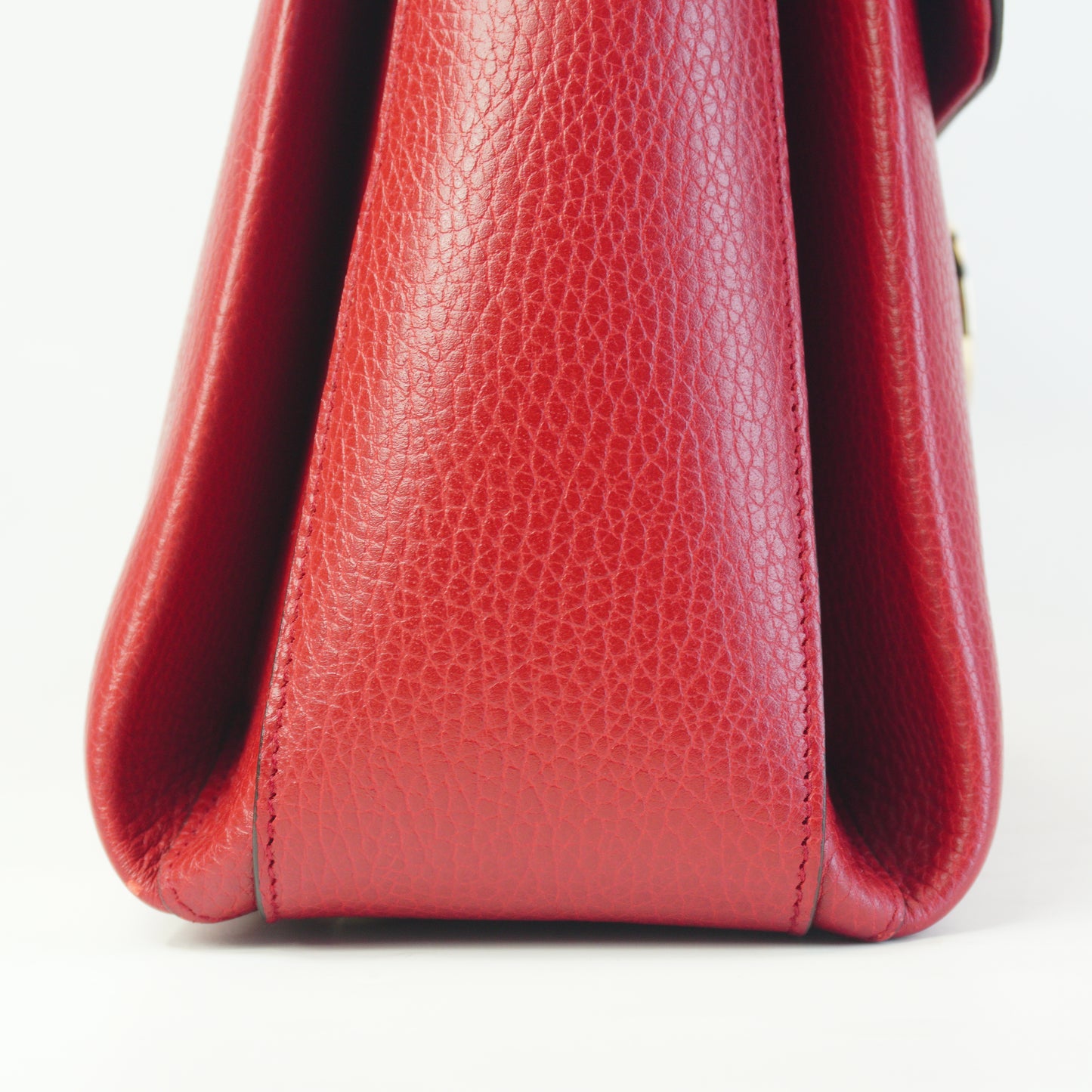 Gucci Interlocking G Top Handle Shoulder Bag Large Red GHW