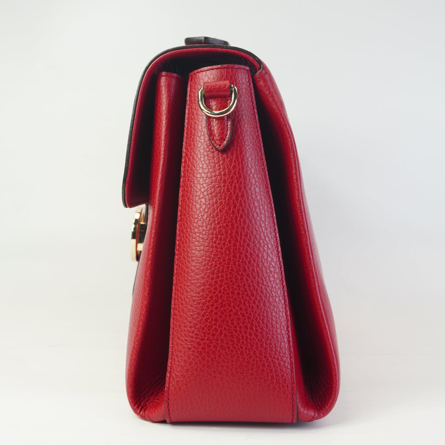 Gucci Interlocking G Top Handle Shoulder Bag Large Red GHW