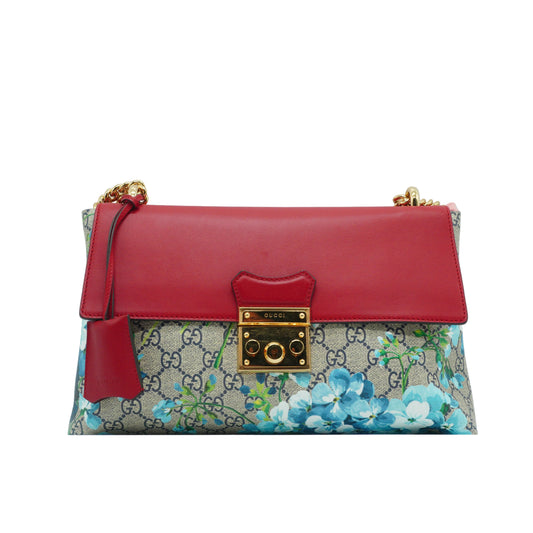 Gucci	GG Padlock Supreme Blooms Shoulder Bag Medium GHW