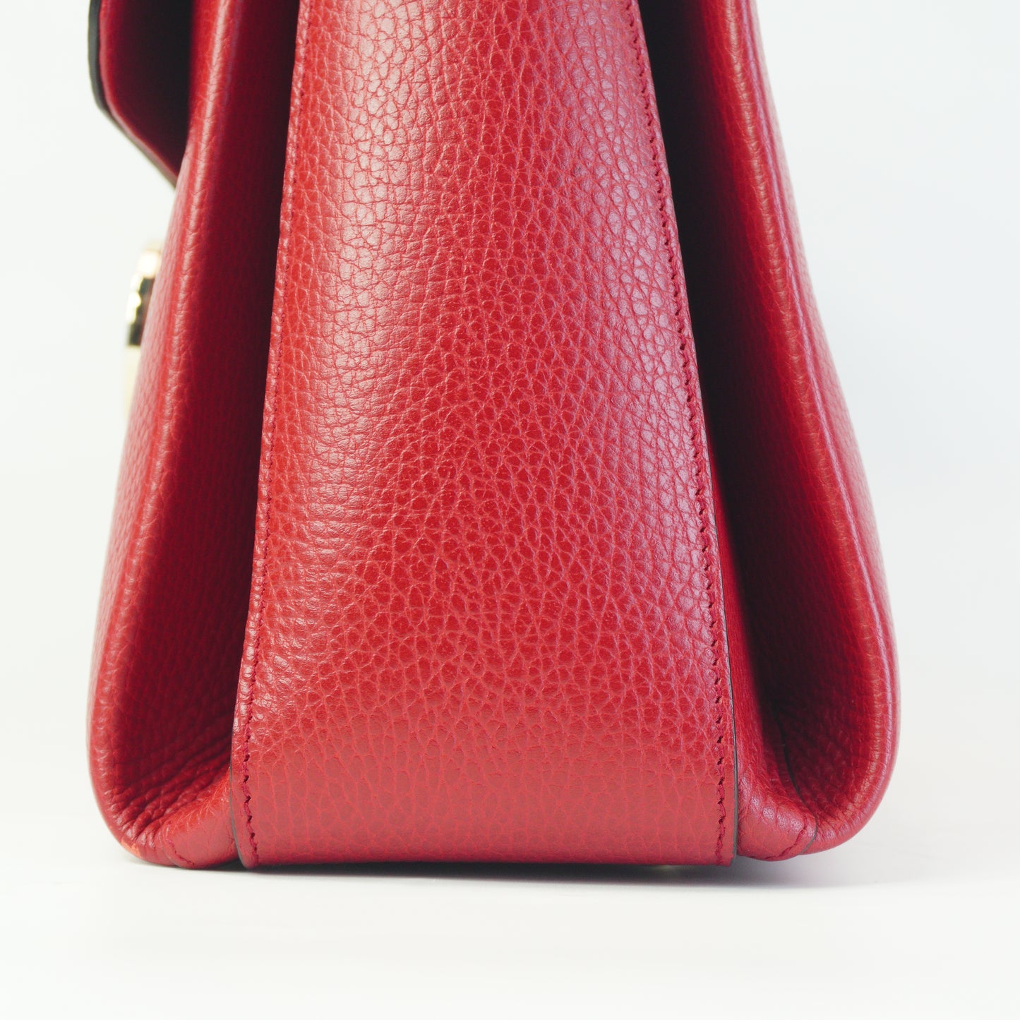 Gucci Interlocking G Top Handle Shoulder Bag Large Red GHW