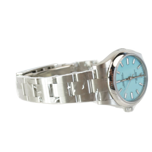 OP 31 TIFFANY DIAL ALL STEEL OYSTER BRACELET S/N: HA285044 #277200, CERTIFICATE, BOX