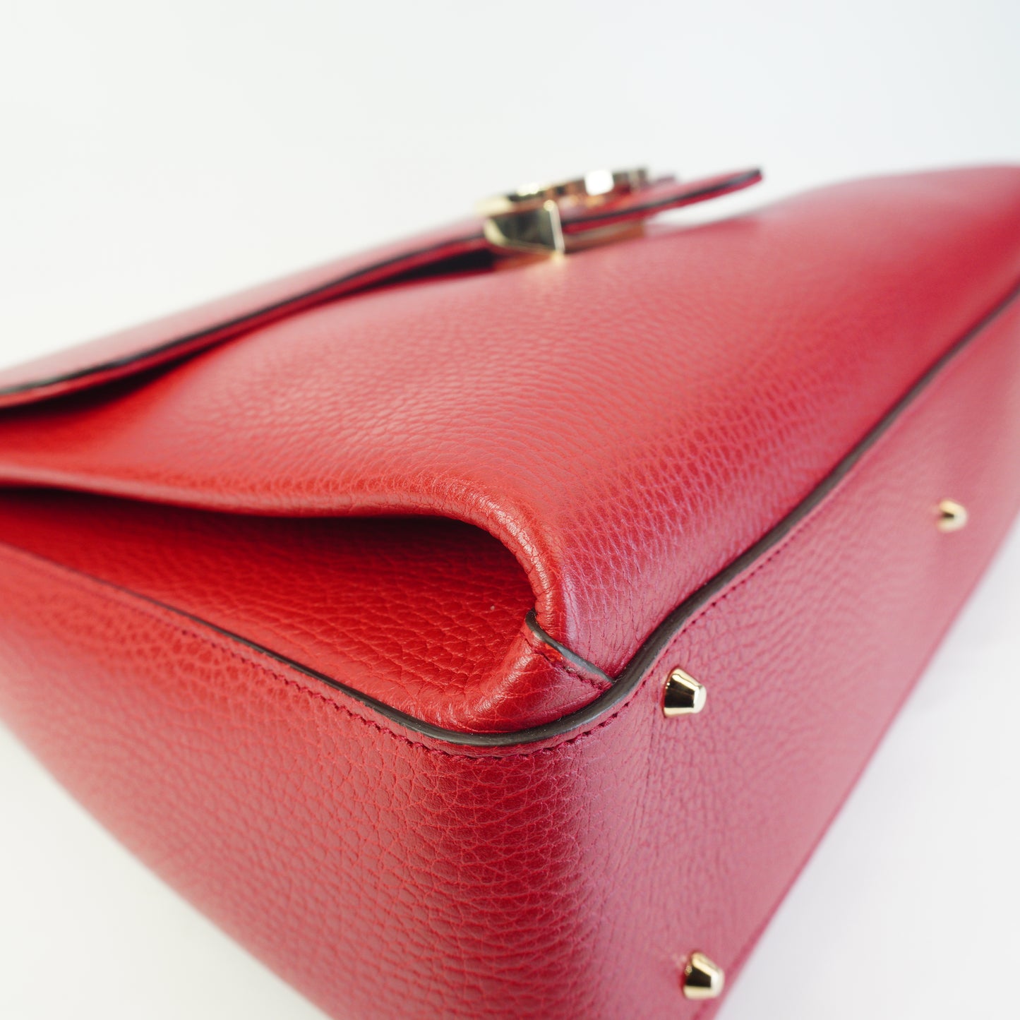 Gucci Interlocking G Top Handle Shoulder Bag Large Red GHW