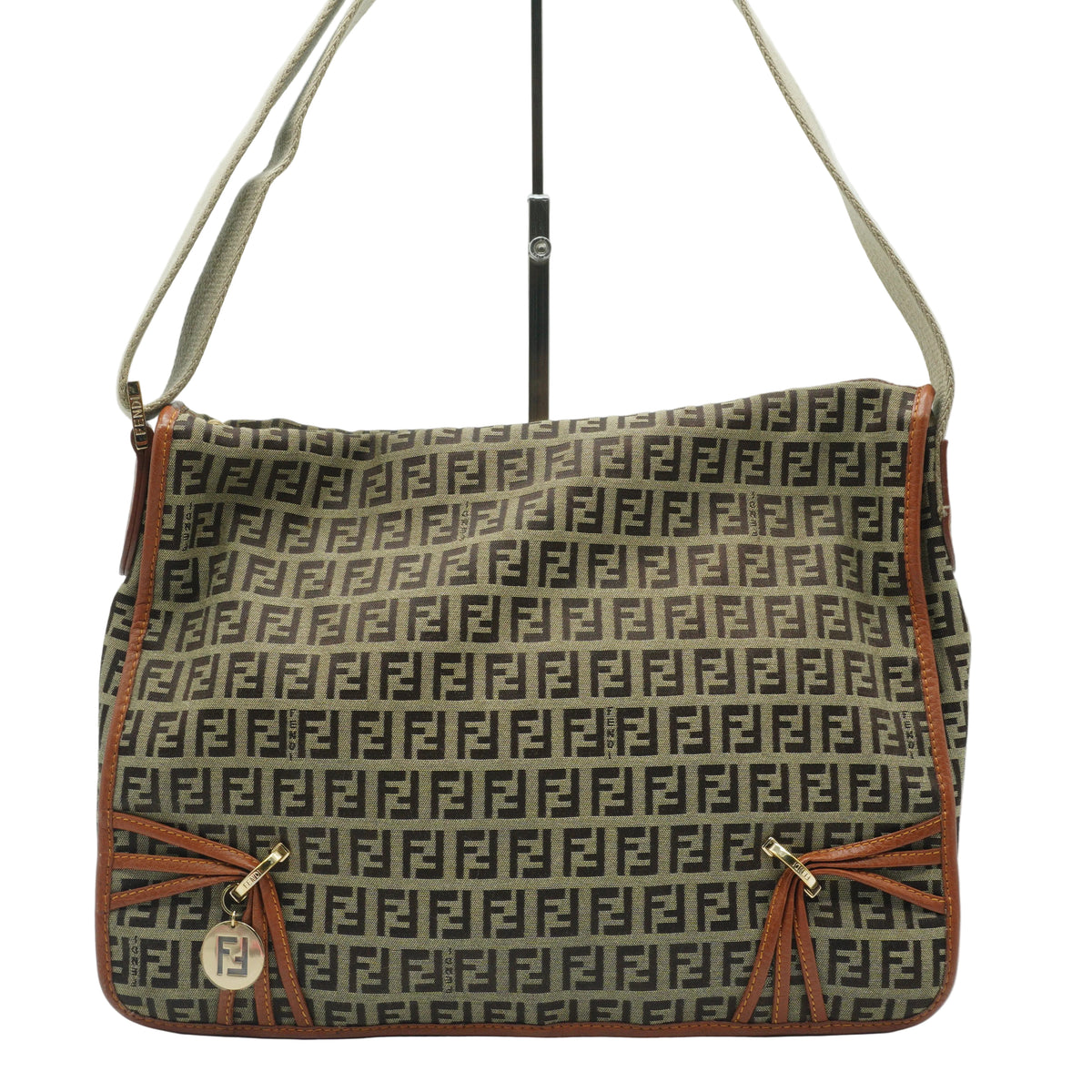 Fendi Zucchino Messenger Bag GHW Medium