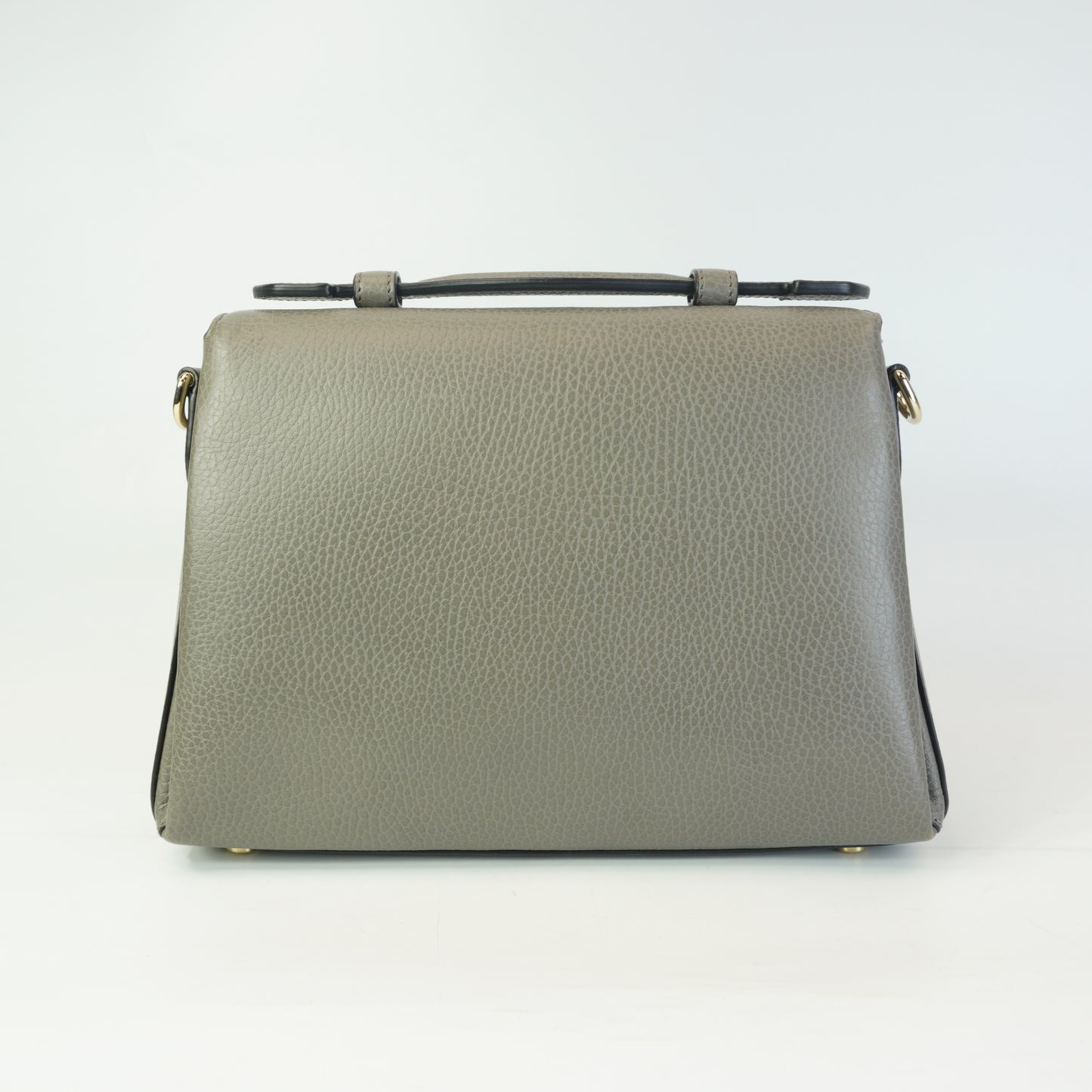 Gucci Interlocking G Top Handle Shoulder Bag Medium Gray GHW