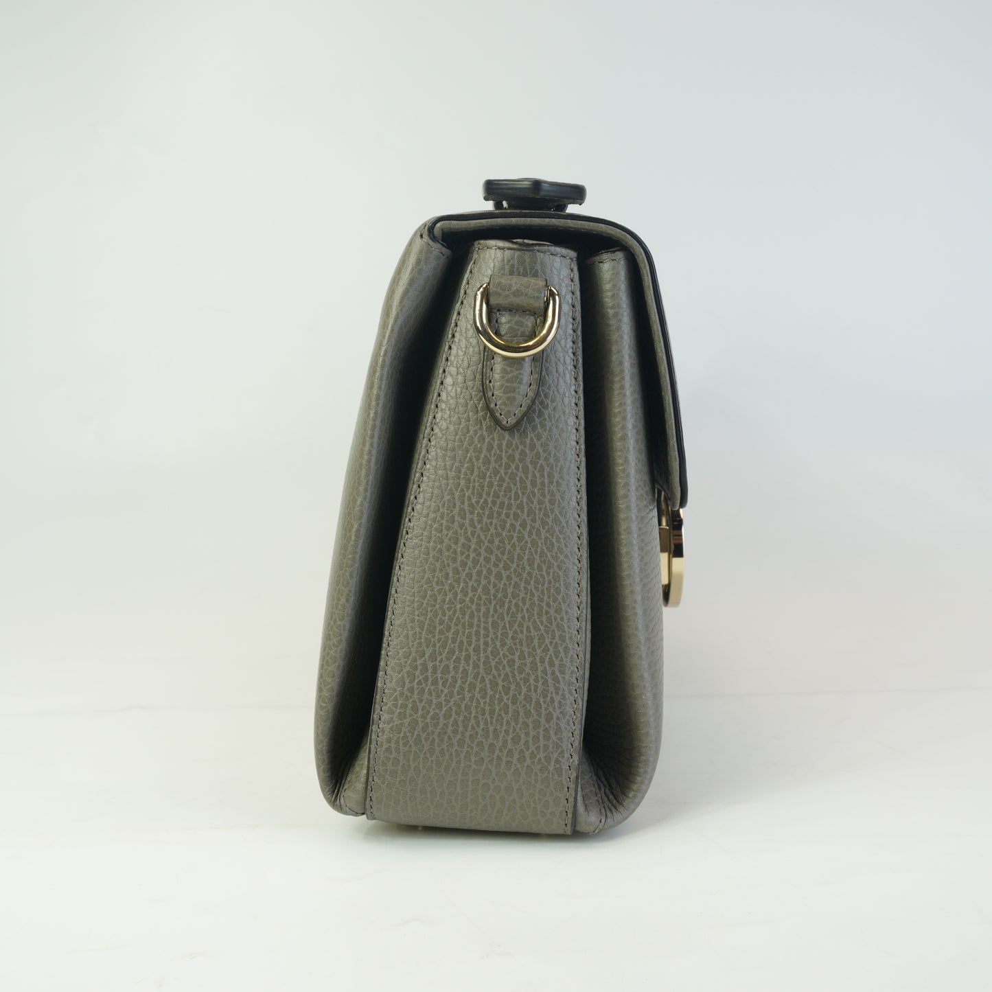 Gucci Interlocking G Top Handle Shoulder Bag Medium Gray GHW