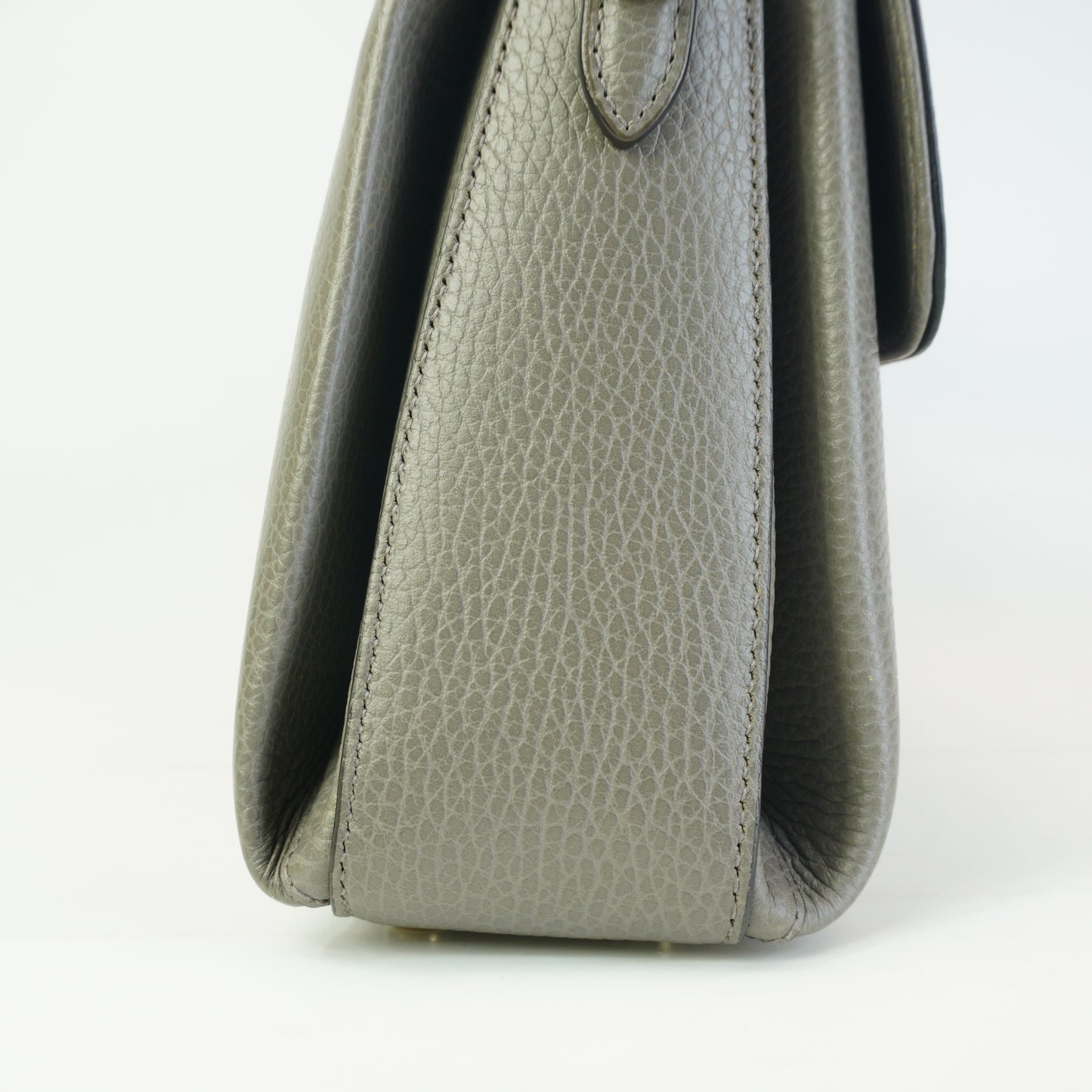 Gucci Interlocking G Top Handle Shoulder Bag Medium Gray GHW