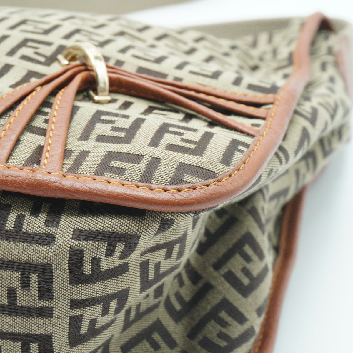Fendi Zucchino Messenger Bag GHW Medium