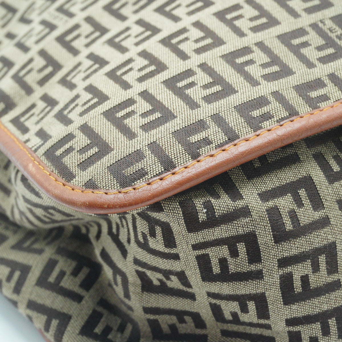 Fendi Zucchino Messenger Bag GHW Medium
