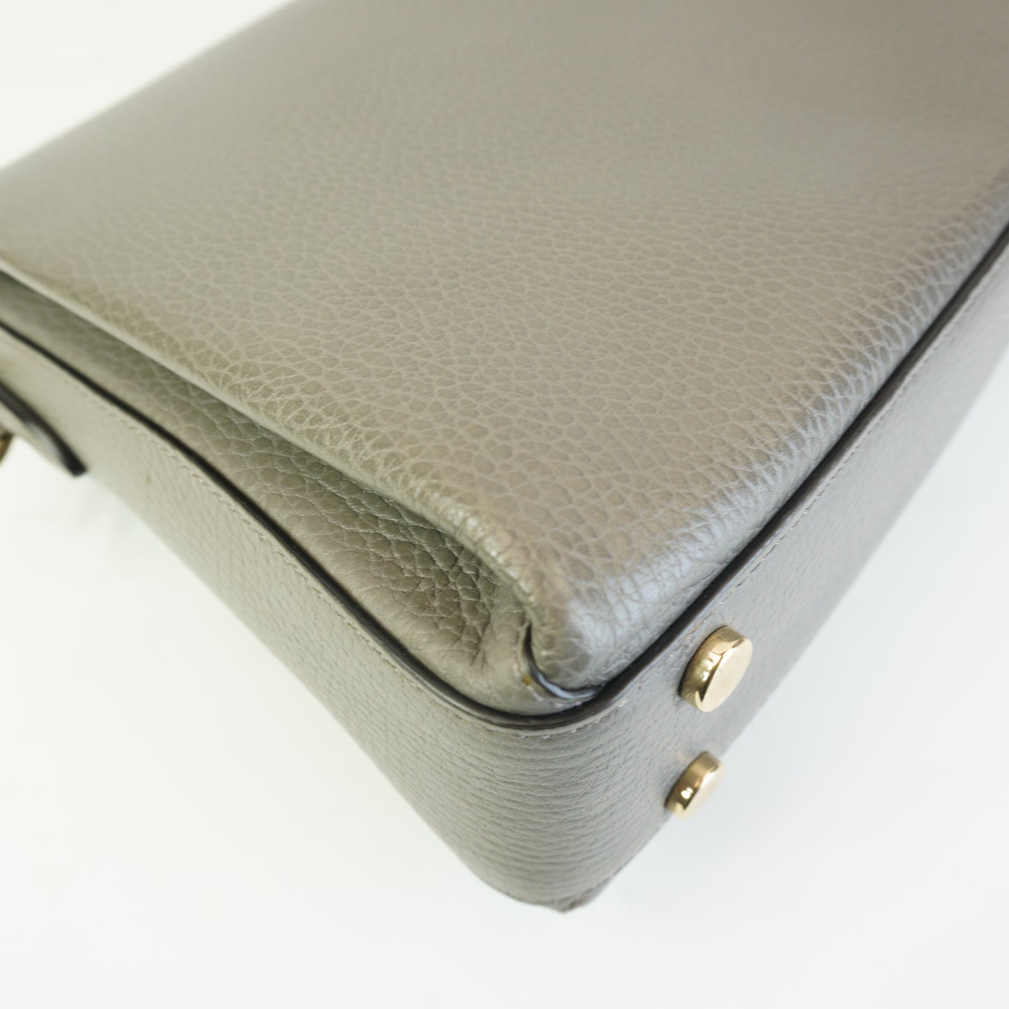 Gucci Interlocking G Top Handle Shoulder Bag Medium Gray GHW