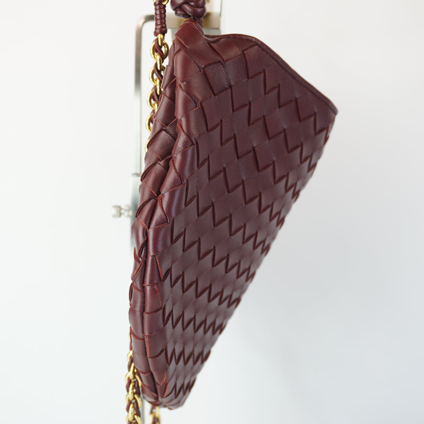 Bottega Veneta Sardine Chain Burgundy Medium GHW