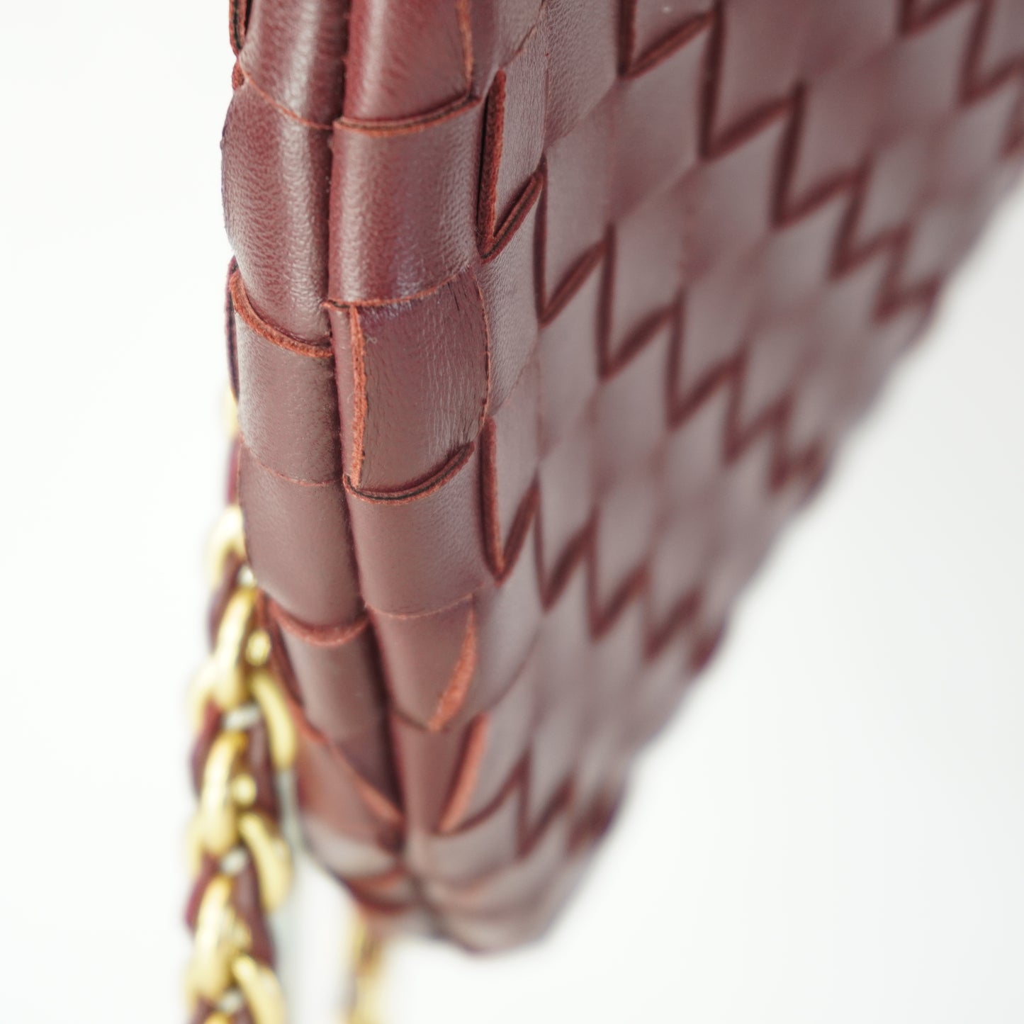 Bottega Veneta Sardine Chain Burgundy Medium GHW