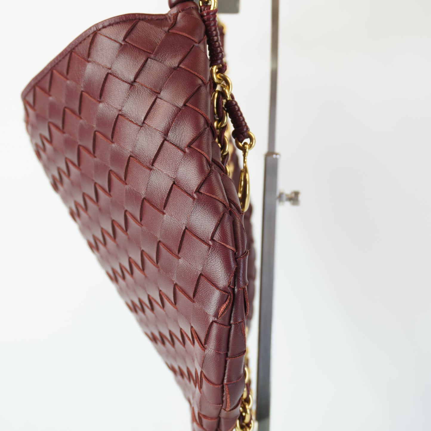 Bottega Veneta Sardine Chain Burgundy Medium GHW