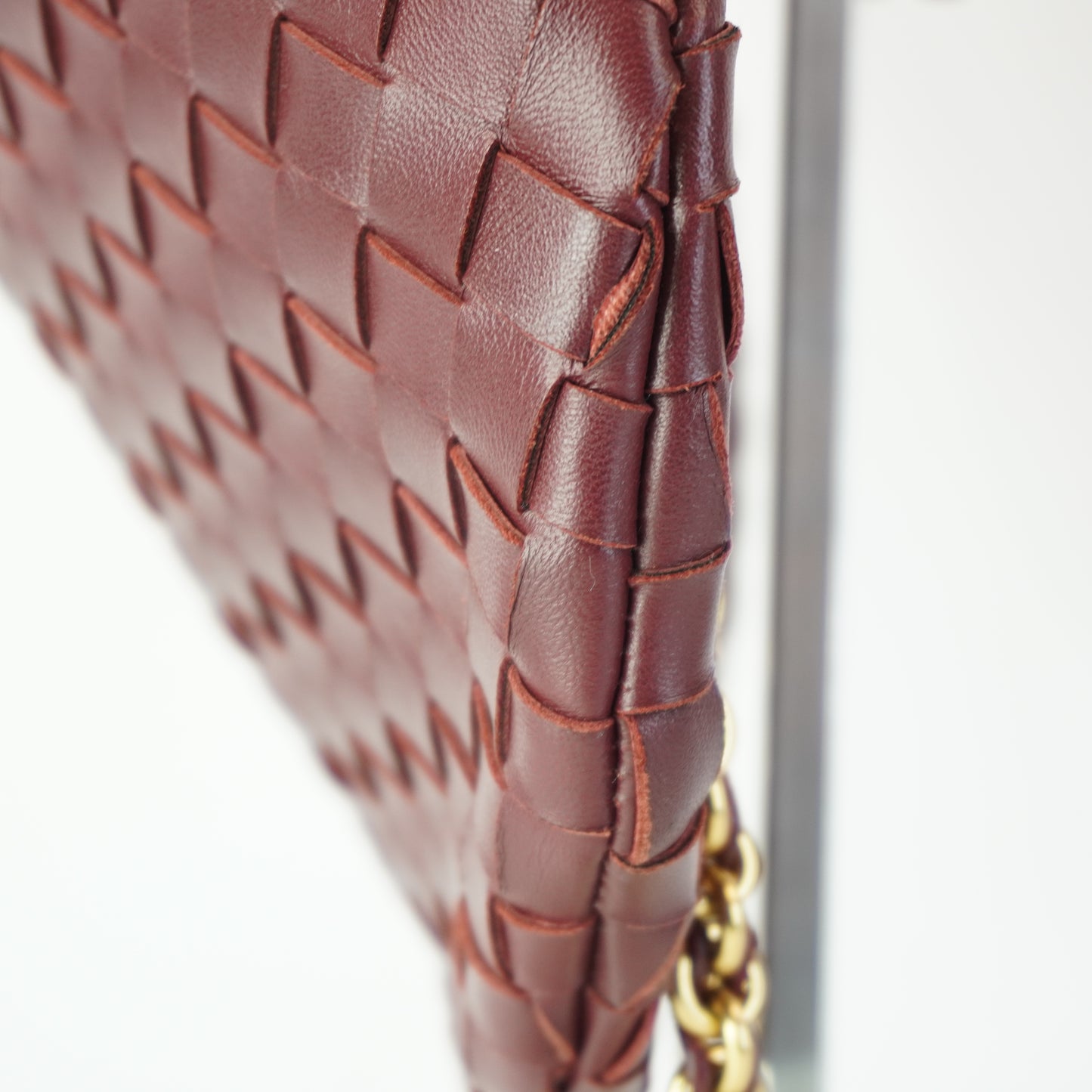 Bottega Veneta Sardine Chain Burgundy Medium GHW