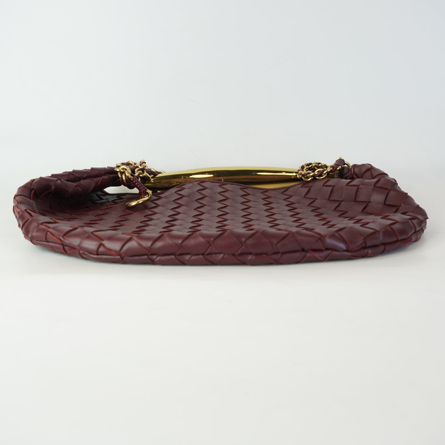 Bottega Veneta Sardine Chain Burgundy Medium GHW