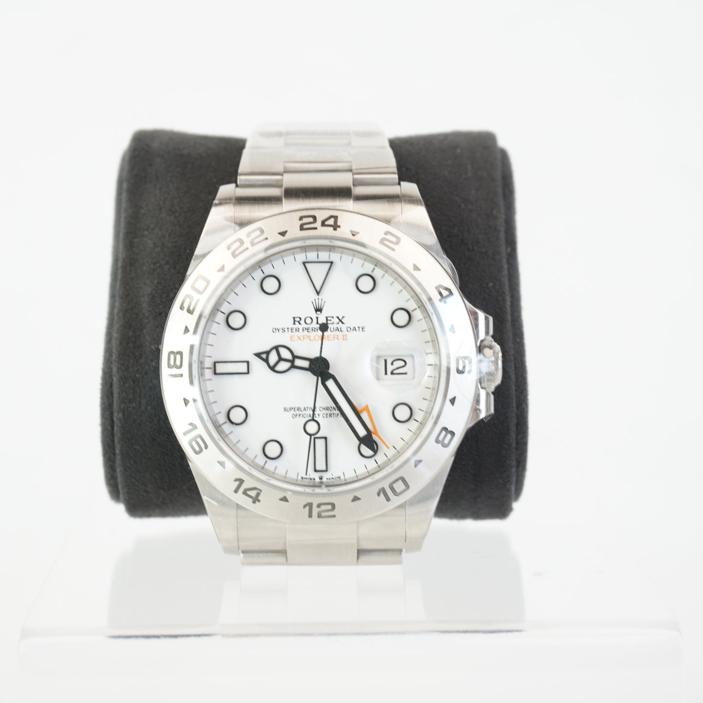 EXPLORER II WHITE DIAL STAINLESS STEEL OYSTER BRACELET S/N: 3D5648D7 #226570 CARD CERTIFICATE BOX