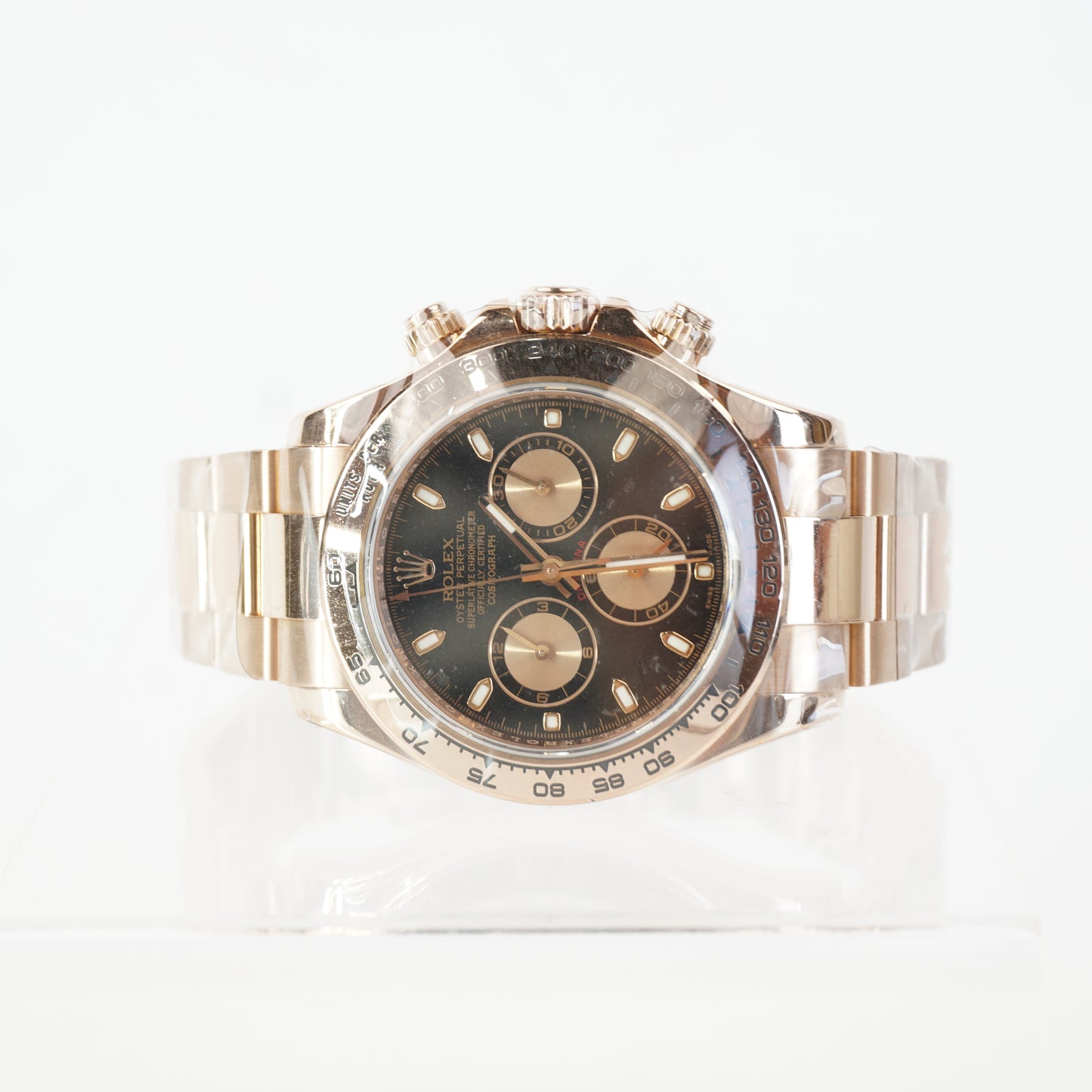 DAYTONA BLACK DIAL FULL ROSEGOLD S/N: V730953 #116505 CARD CERTIFICATE