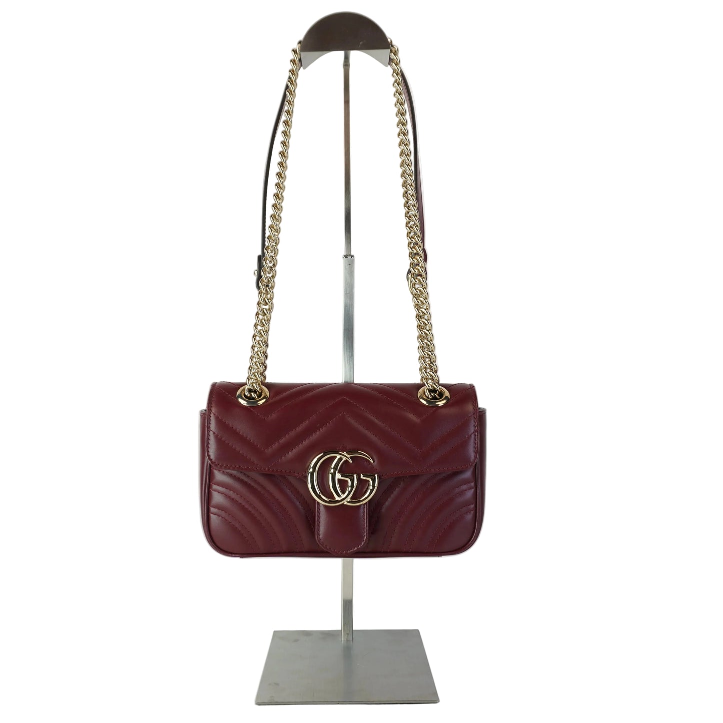 Gucci GG Marmont Burgundy Small GHW