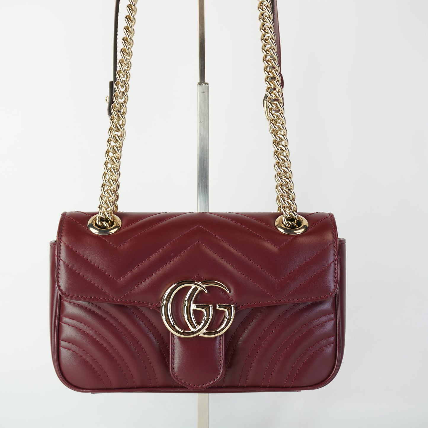 Gucci GG Marmont Burgundy Small GHW