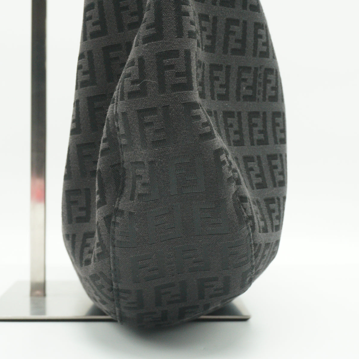 Fendi	Zucchino Canvas and Leather Hobo Medium MHW