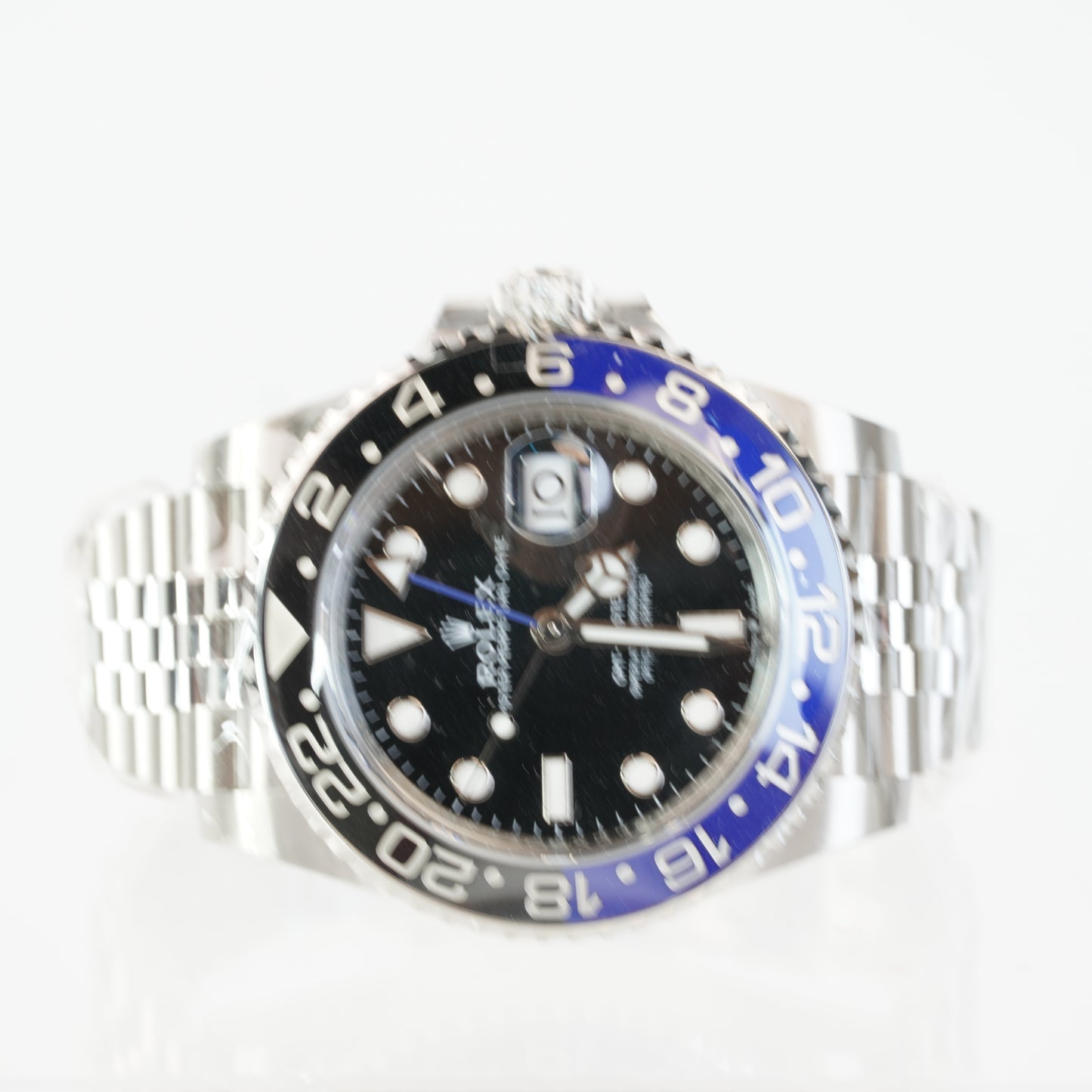 GMT MASTER II "BATGIRL" ALL STEEL JUBILEE BRACELET S/N: 733884E5 #126710BLNR MANUAL, CERTIFICATE, GREEN TAG, BOX