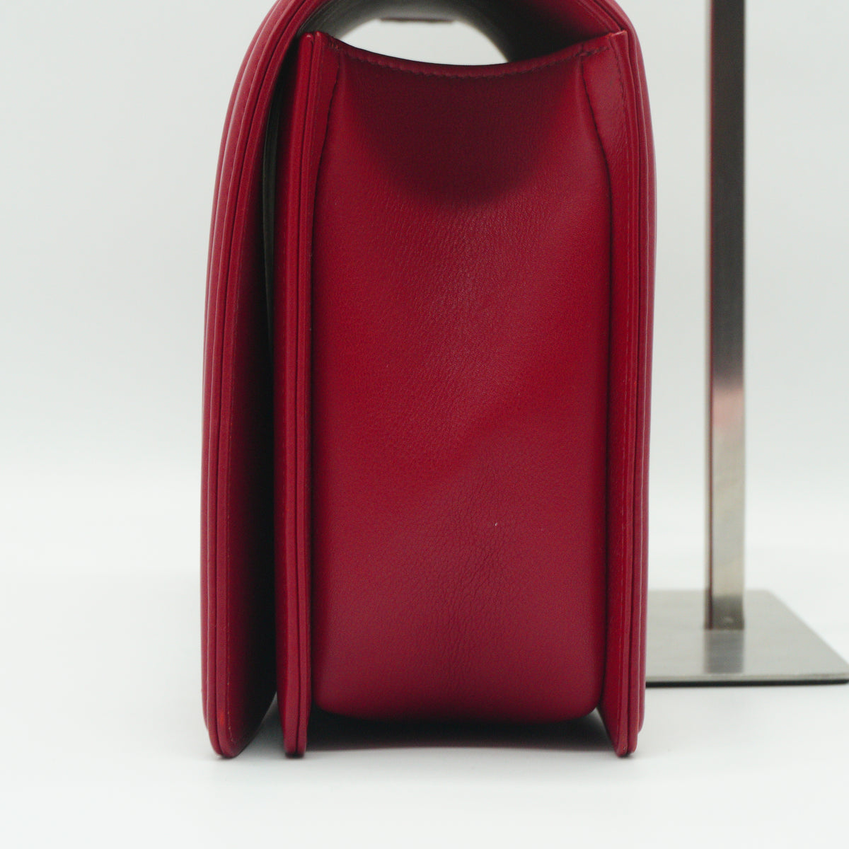 Chanel Red Leboy Flap Bag Medium SHW